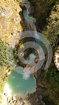 The Blue Lake on Aksu River in Dereli, Giresun photo