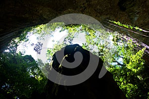 The Blue Lake Grotto in Bonito, Brazil