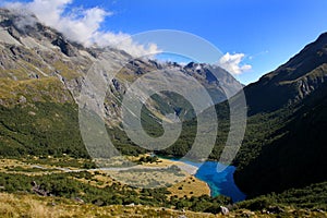 Blue Lake in Nelson Lakes National Park, New Zeala