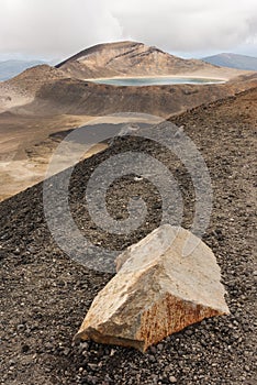 Blue lake in Tongariro National Park