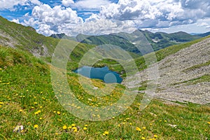 Blue Lake in the Transylvanian Alps, Romania