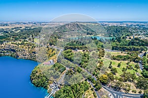 Blue Lake and Valley Lake at Mount Gambier.