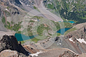 Blue Lakes Near Telluride Colorado Mountain Wilderness