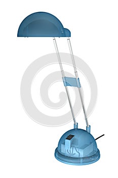 Blue lamp with clipping path