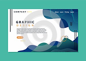 Blue Landing Page Template For Search Web