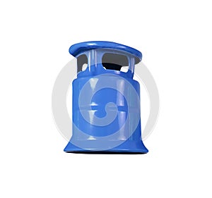 Blue lantern isolated on white