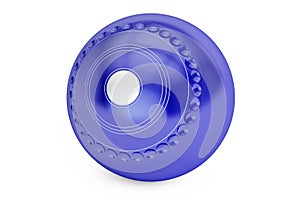 Blue Lawn Bowl closeup, 3D rendering