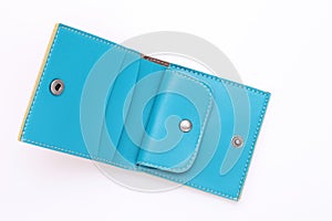 Blue leather wallet