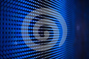 Blue led screen mesh - radial blur