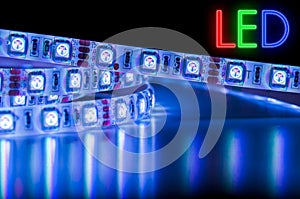 Blue LED Strip Lights, energy saving