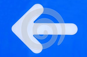 Blue left arrow