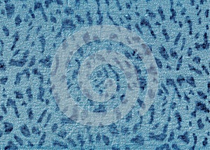 Blue leopard fabric pattern texture