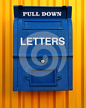Blue letter box