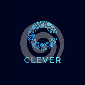 Blue letter 'C' logo composed of interconnected molecular-like structures.
