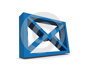 Blue letter or email icon