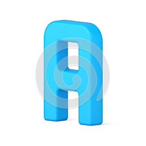 A blue letter symbol 3d isometric icon vector illustration. Logotype alphabet font for stylish type