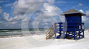 Lifeguard hut on Siesta Key