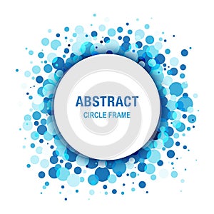 Blue Light Abstract Circle Frame