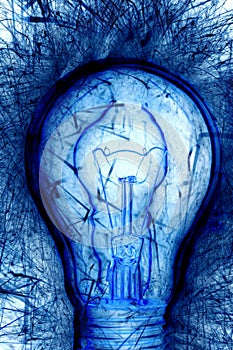 Blue Light Bulb