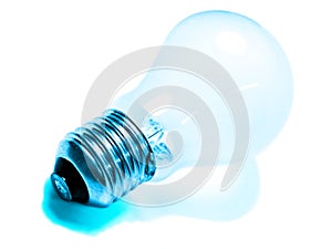 Blue light bulb