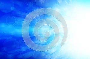 Blue light circles abstract background