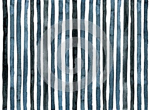 Blue light and dark indigo watercolor stripes