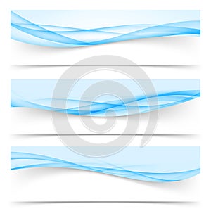 Blue light futuristic smooth mild swoosh line header footer coll