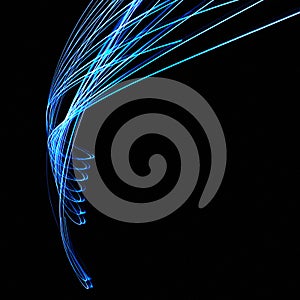 Blue swirl - Blue light trail