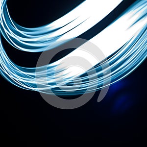 Blue light trails background