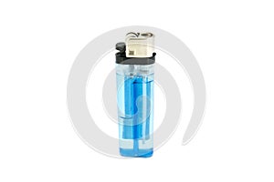 Blue lighter isolated on white background