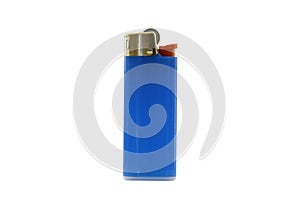 Blue lighter isolated on white background, with clipping path.