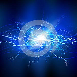 Blue Lightning Background photo