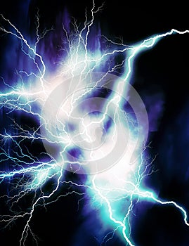 Blue lightning