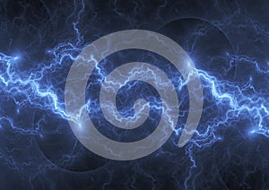 Blue lightning, electrical background