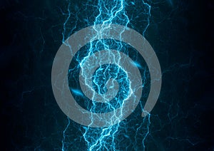 Blue lightning and plasma background