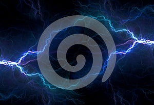 Blue lightning and plasma background