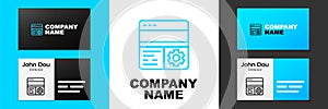 Blue line Debugging icon isolated on white background. Debugging tool. Magnifying glass on bug programming. Testing and