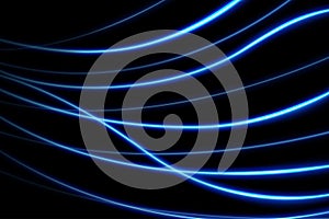 Blue Line Motion Blur Effect, Vector Illustration