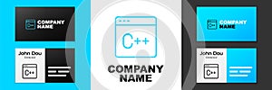 Blue line Software, web developer programming code icon isolated on white background. Javascript computer script random