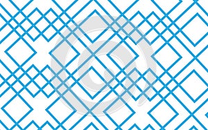 Blue line square geometric shapes abstract pattern vector background design