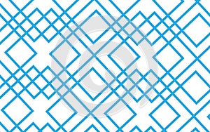 Blue line square geometric shapes abstract pattern vector background design photo