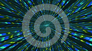 Blue line swirl glowing tunnel background. Loop able modern animation