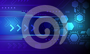 blue lines circuit networking connection high technology abstract background photo