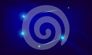 blue lines connection with lines wave curves technology abstract background