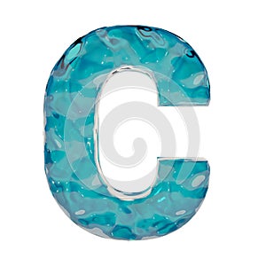 Blue Liquid Letter C