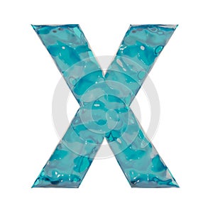 Blue Liquid Letter X
