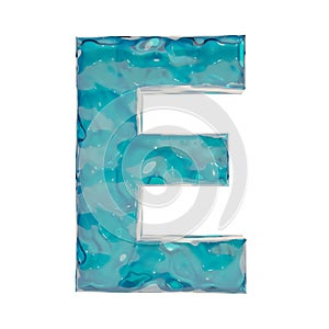 Blue Liquid Letter E