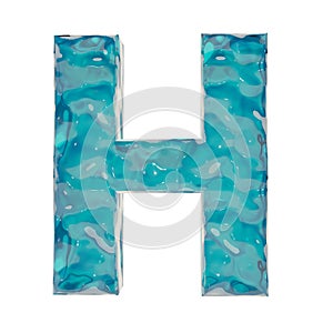 Blue Liquid Letter H