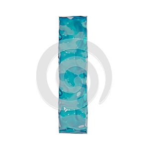 Blue Liquid Letter I