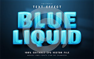 Blue liquid text effect editable